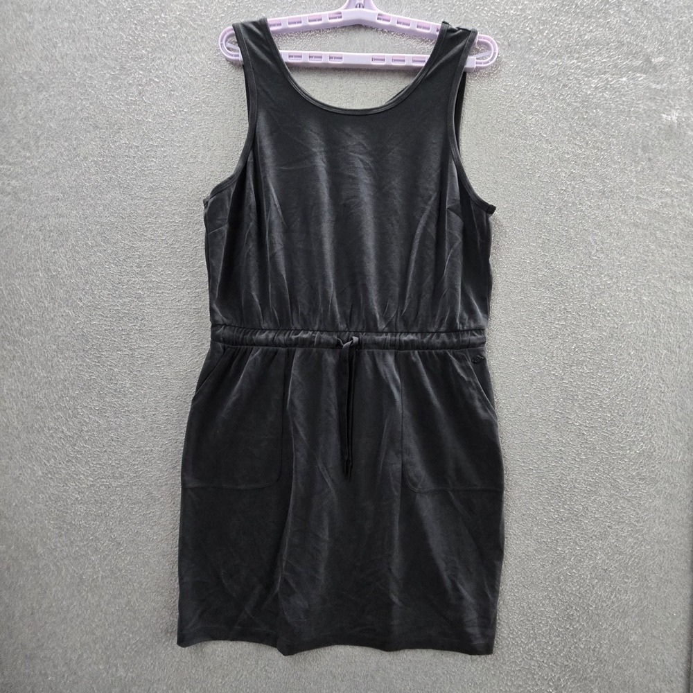 CALIA By Carrie Underwood Women Dress L Black Sandwash Waist Tie NWT